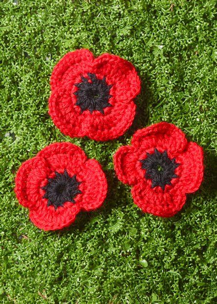 Remembrance Poppy Free Crochet Pattern ⋆ Crochet Kingdom