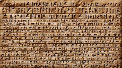 Ancient Cuneiform Alphabet Writing System In Persian Style Premium Ai