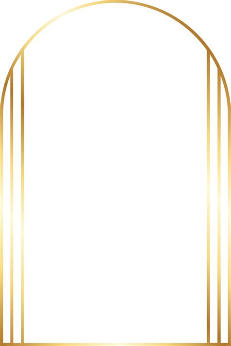 Aesthetic Gold Arch Border Png