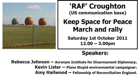 Kev's Climate Column: RAF Croughton March and Rally