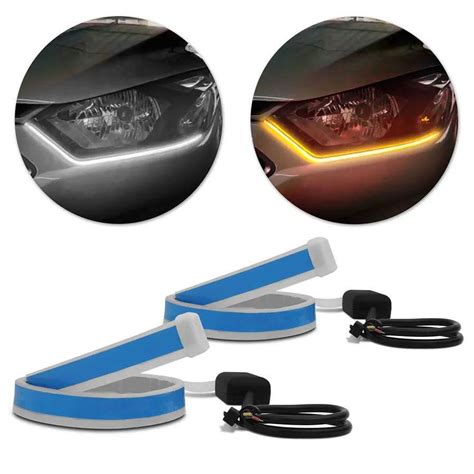 Fita De Led Drl Ford Ecosport Dual Color Universal K K V W