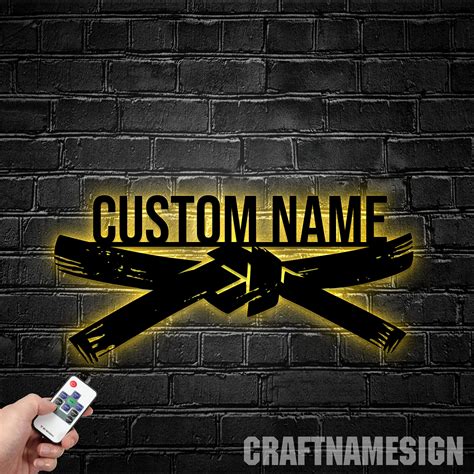 Custom Judo Black Belt Custom Metal Sign Craft Name Sign