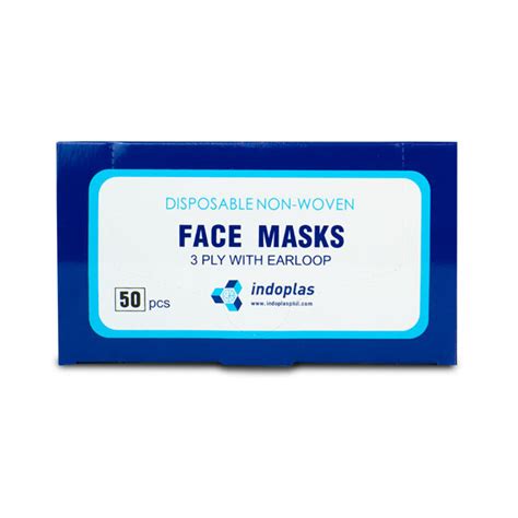 Indoplas Disposable Face Mask 3 Ply 50s Amesco Drug Online