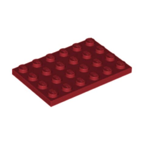 Lego® 3032, 6020122 plate 4x6 dark red