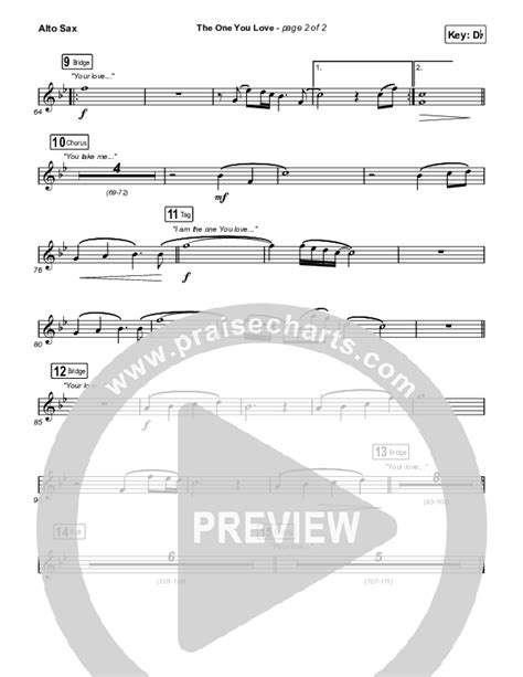 The One You Love Sax Sheet Music Pdf Elevation Worship Chandler