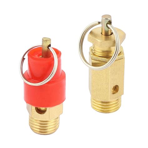 MECCANIXITY Air Compressor Pressure Safety Valve Gold Tone 1 4 NPT 142