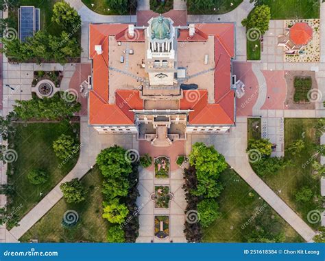 Aerial View of the Colorado Springs Pioneers Museum Editorial Stock Image - Image of city ...