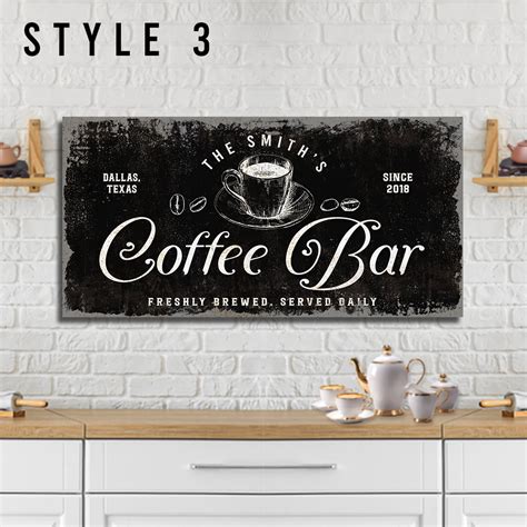 Coffee Bar Sign Cafe Decor Kitchen Signs Custom Sign or - Etsy