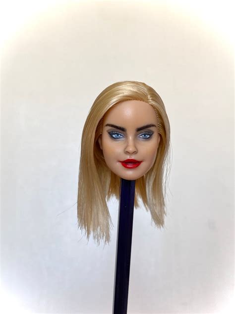 Custom Realistic Barbie OOAK Repaint Doll Cara Delevigne OOAK Blonde Millie Repainted Head