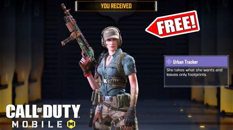 How To Get Free Urban Tracker Skin In Cod Mobile Youtube