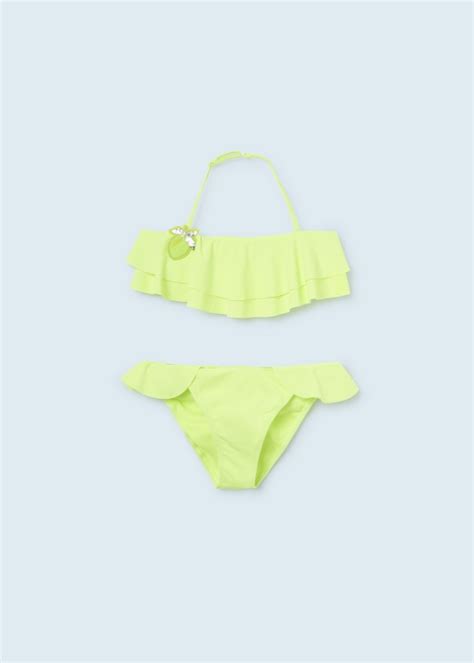 Bikini Con Volante Para Chica Fluor Mayoral