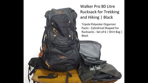 Tripole Walker Pro 80 Litre Rucksack For Trekking And Hiking Black