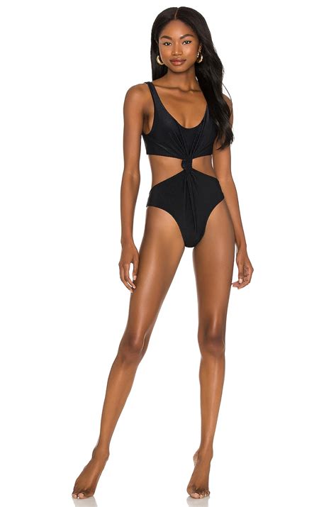 ARO Swim X Madelyn Cline Caro One Piece Bikini In Onyx REVOLVE