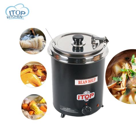 ITOP 110V 220V Electric Soup Warmer Buffet Cafeteria Restaurant Cateen