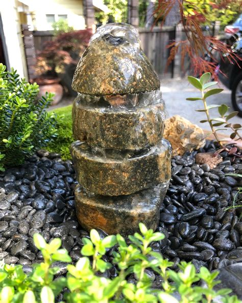 Drilled Rock For Garden Water Fountain Garden Fountain Rock Etsy