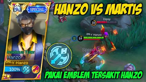 Hanzo Vs Martis Pakai Build Dan Emblem Tersakit Hanzo Mobile Legends Youtube