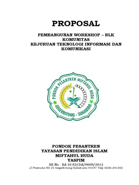 Contoh Proposal Blk Tik 2022 Pdf