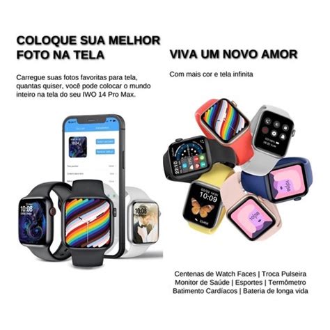 Relogio Smartwatch Para Samsung Xaomi IPhone Inteligente Nfc Preto No