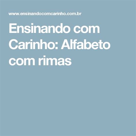 Palavras Que Rimam Com Carinho