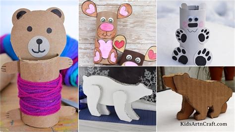 Bear Cardboard Crafts For Kids Kids Art And Craft