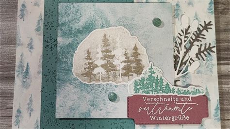 Wintertraum Anleitung Weihnachtskarte Stampin Up YouTube