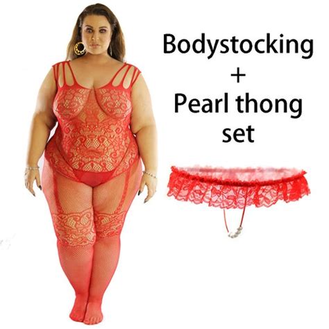 UK Plus Size Fishnet Bodysuit Bodystocking Lingerie Open Crotch Sexy BBW EBay