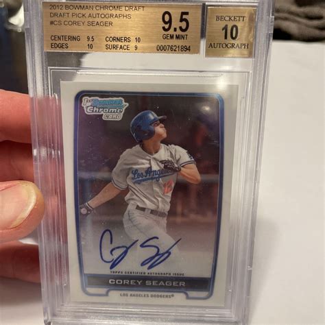 2012 Bowman Chrome Draft Pick Autograph CS Corey Seager RC Dodgers