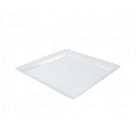 Fineline Settings SQ4414 WH Platter Pleasers White Square Plastic