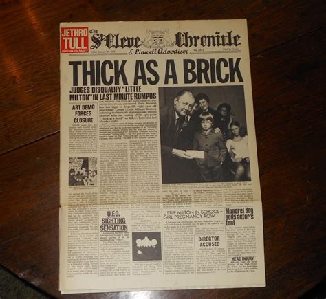 Jethro Tull Thick As A Brick Newspaper Album 1972 | Collectors Weekly