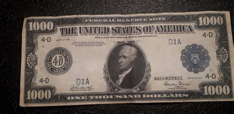 1000 Dollars Large Size Federal Reserve Note Estados Unidos Numista