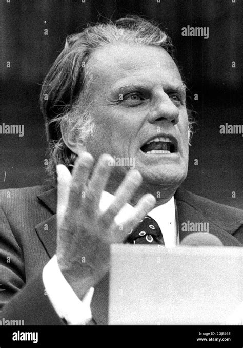 Stockholm 1978 05 02 Billy Graham A Us Evangelist Is Seen During A Visit To Sweden Foto Svd