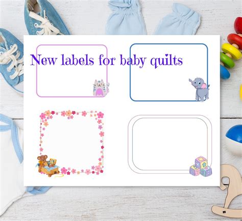 Baby Quilt Label Designs Are Printable to Fabric Various - Etsy