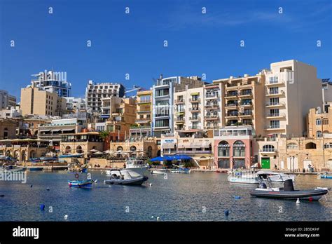 Paceville In St Julian Town In Malta Popular Nightlife Hub Buildings