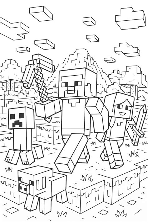 Personagens Minecraft Para Colorir - Minecraft para Colorir: 14 Desenhos Épicos para Imprimir!