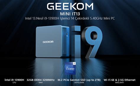 Geekom Mini It Intel Nesil H Gb Ddr Tb M Ssd Wi