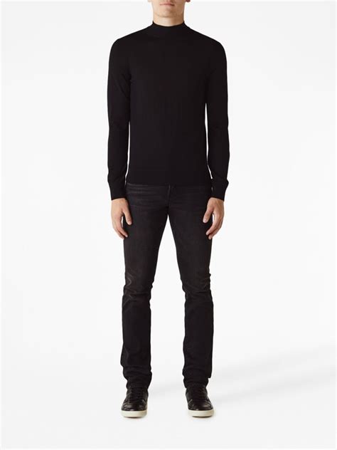 Tom Ford Mock Neck Wool Jumper Black Farfetch