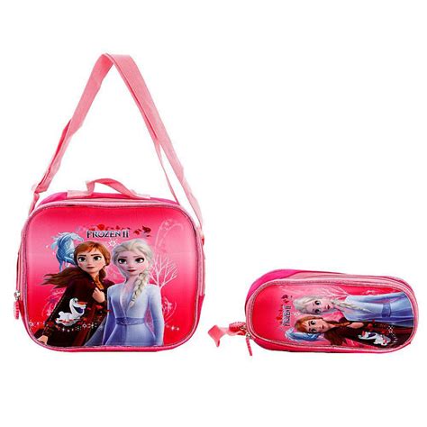 Kit Mochila Escolar Disney Frozen 2 Elsa E Anna Rodinhas TOYS 2U