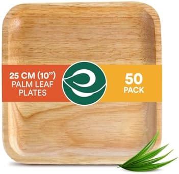 Eco Soul Inch Pack Areca Palm Leaf Square Plates Disposable