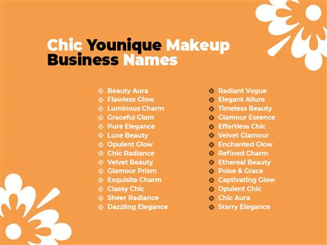 Trendy Younique Makeup Business Names