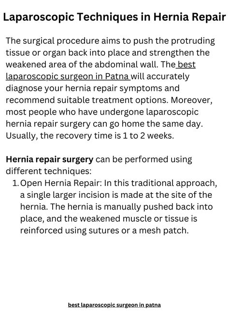 PPT Laparoscopic Techniques In Hernia Repair PowerPoint Presentation