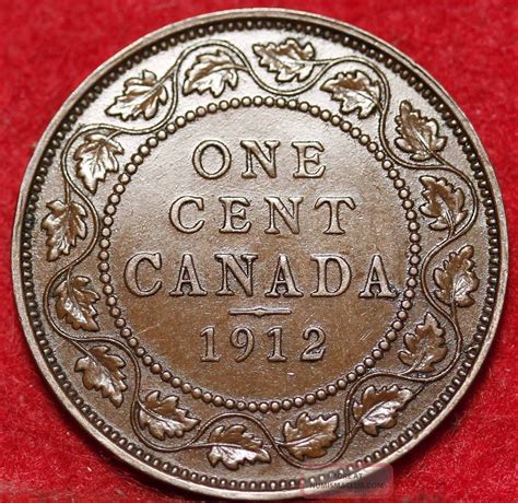 Uncirculated 1912 Canada One Cent Foreign Coin S H