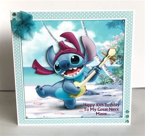 Stitch birthday card