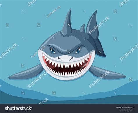 Great White Shark Cartoon Illustration Stock Vector (Royalty Free ...