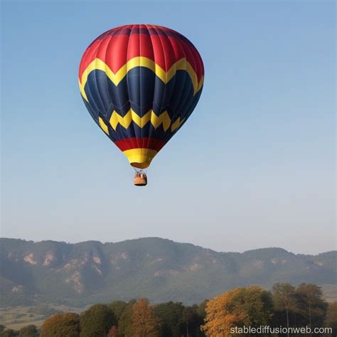 Hot Air Balloon Soaring Skyward Stable Diffusion Online