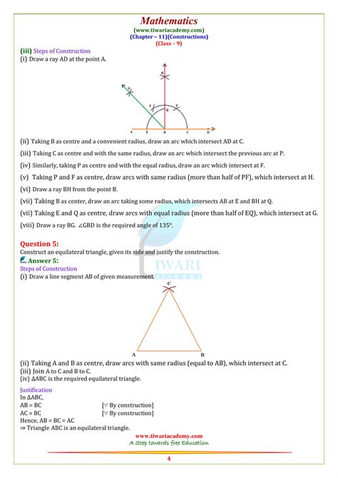 Ncert Solutions Class 9 Maths Chapter 11 Exercise 11 1 Constructions