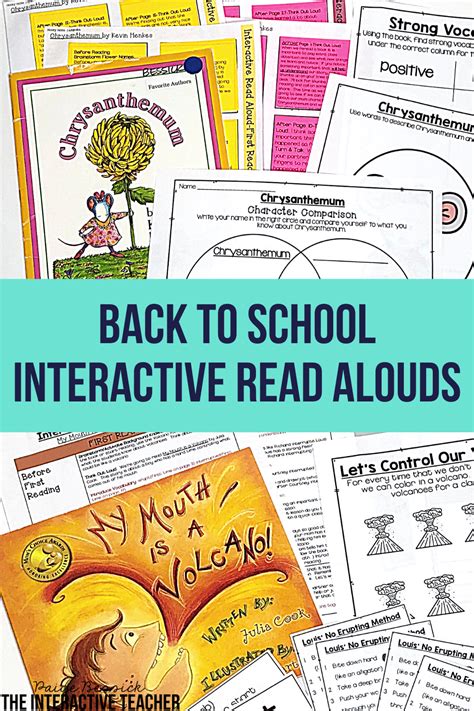 Back to School Read Alouds, Interactive Lesson Plans & Activities | Interactive read aloud ...