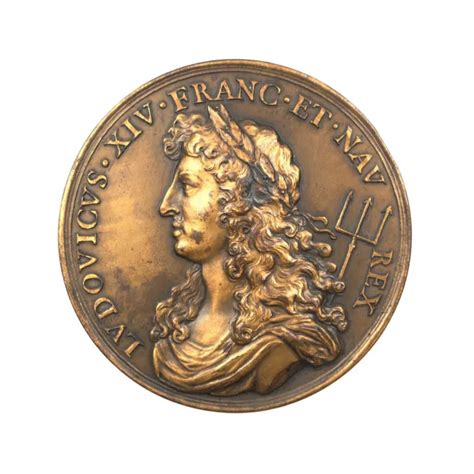 LOUIS XIV MÉDAILLE pour la Marine Neptune Refrappe Monnaie de Paris