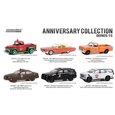 Greenlight 1/64 Anniversary Collection Series 15 Assorted Singles ...