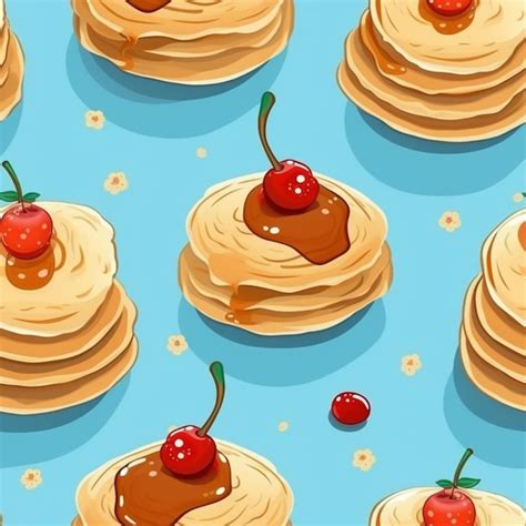 Premium AI Image A Close Up Of A Bunch Of Pancakes With Syrup And