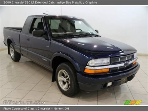 Indigo Blue Metallic 2000 Chevrolet S10 Ls Extended Cab Graphite Interior